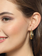 NVR Women Gold Circular Hoop Earrings | Grocsy