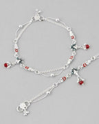 VOJ Set of 2 Traditional Stylish Designer Anklet | Grocsy