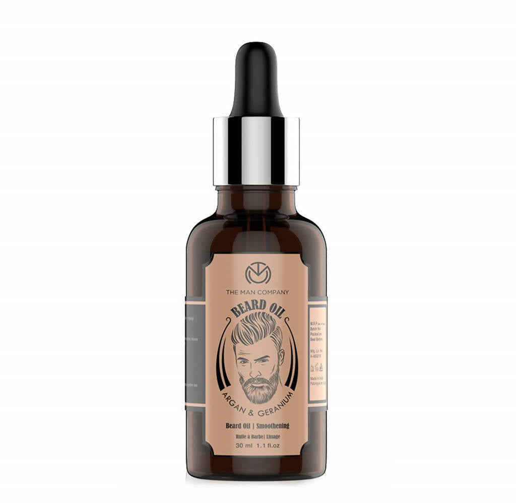 The Man Company Beard Softener Oil With Argan & Geranium | Grocsy