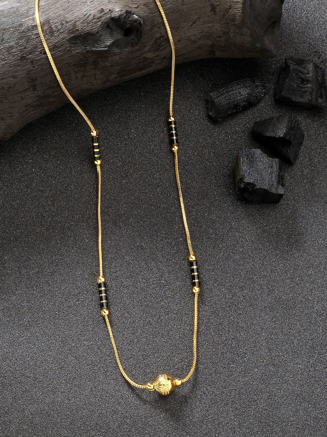 NVR Women's Gold-Polished Mangalsutra | Grocsy