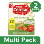 Nestle Cerelac Baby Cereal with Milk - Wheat-Rice Mixed Veg, From 10 to 24 Months | Grocsy