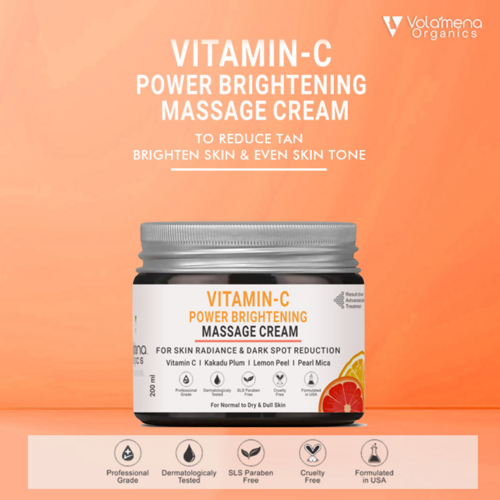Volamena Organics Vitamin C Power Brightening Massage Cream | Grocsy