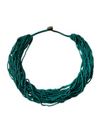 Inhanns Handmade Beaded Multilayer Necklace, 20 Layers - Sea Green | Grocsy