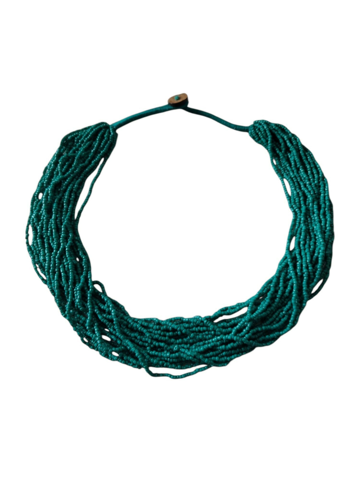 Inhanns Handmade Beaded Multilayer Necklace, 20 Layers - Sea Green | Grocsy