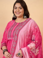 Sztori Women Floral Yoke Design Regular Kurta with Trousers & With Dupatta | Grocsy