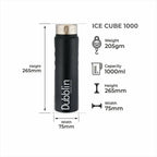 Dubblin Ice Cube Stainless Steel Fridge Water Bottle | Grocsy