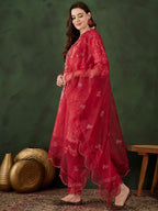 Sangria Printed Kurta & Trouser With Dupatta | Grocsy