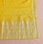 Miravan Womens Muslin Yellow Kurta And Palazzo With Dupatta Set | Grocsy