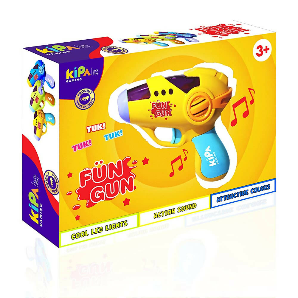 Kipa Gaming Fun Gun Colorful Musical Toy with Flashing LEDs Light and Sound for Boy, Girls and Kids (Pack of 1, Age 3yrs+)- Blue | Grocsy