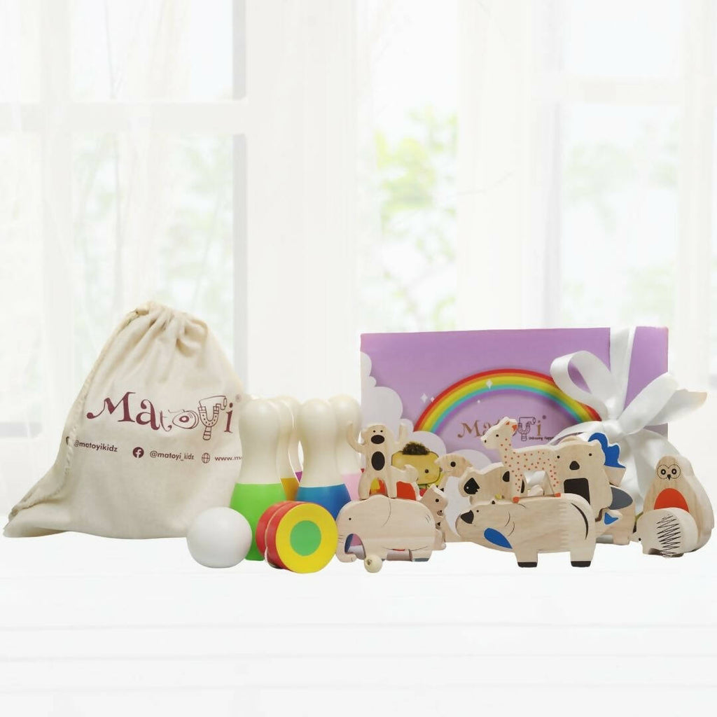 Matoyi Color Bowling Pin & Animal Stacker & Yoyo For Kids | Grocsy