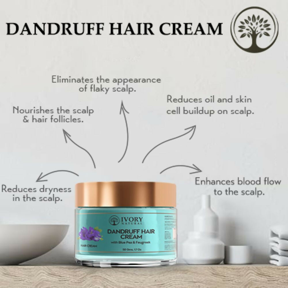 Ivory Natural Dandruff Hair Cream For Dandruff, And Nourishing Dry Scalp | Grocsy