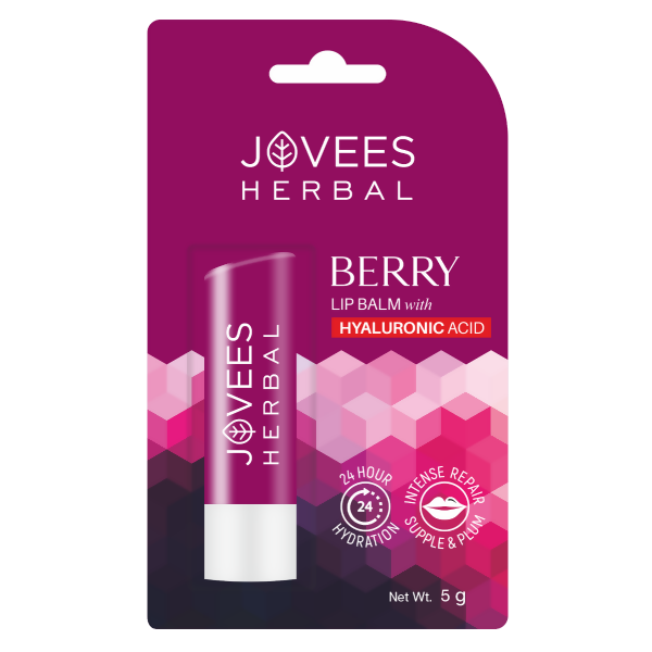 Jovees Berry Lip Balm with Hyaluronic Acid | Grocsy