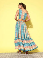 Ahalyaa Women's Traditional wear Co-ords - Green | Grocsy