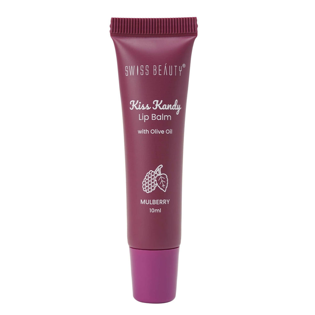 Swiss Beauty Kiss Kandy Lip Balm with Olive Oil - Mulberry | Grocsy