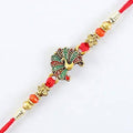 Beautiful Peacock Ethnic Rakhi & Cadbury Temptations | Grocsy