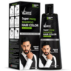 VCare Super Eazzy Hair Color Shampoo for Women and Men - Natural Black | Grocsy