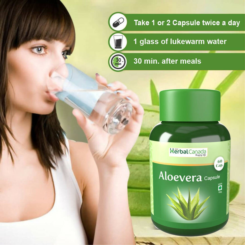 Herbal Canada Aloe Vera Capsules | Grocsy