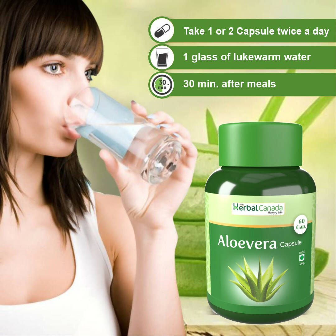 Herbal Canada Aloe Vera Capsules | Grocsy