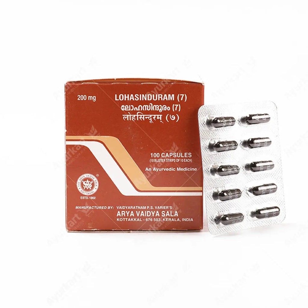 Kottakkal Arya Vaidyasala - Lohasinduram (7) Capsules | Grocsy