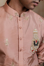 Semi Pattu Copper Balaji Ratna Pattu Set By Hilo Design | Grocsy