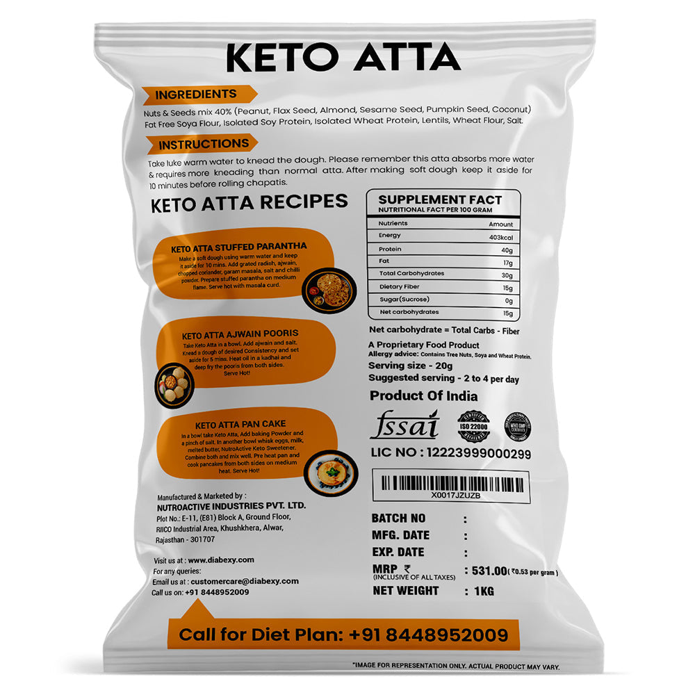 NutroActive Keto Atta - Swadesiicart