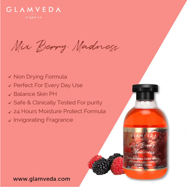 Glamveda Mix Berry Madness Refreshing Body Wash & Lotion Combo Pack | Grocsy