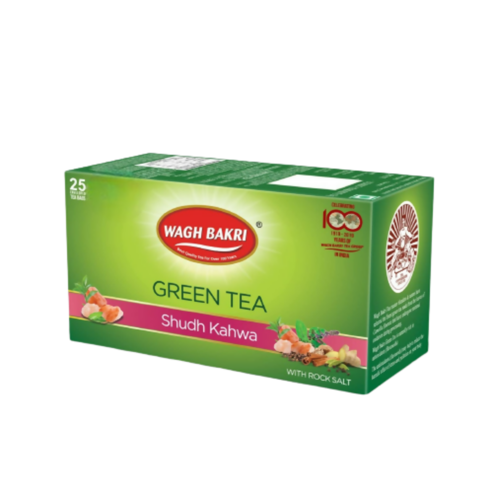 Wagh Bakri Shudh Kahwa Green Tea Bags | Grocsy