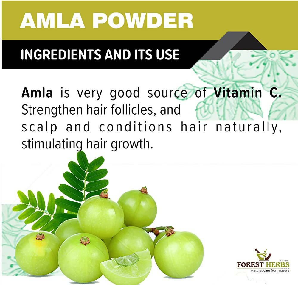 Forest Herbs 100% Natural Organic Amla, Reetha, Shikakai Powder Combo | Grocsy