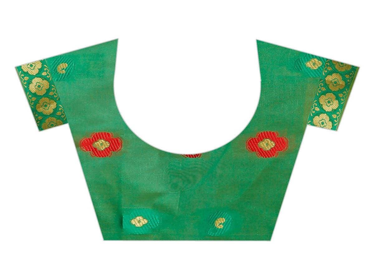 Vamika Banarasi Cotton Silk Yellow Weaving Saree | Grocsy