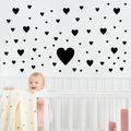 CVANU Cute Loving Heart Shape Pattern Vinyl Wall Art Self-Adhesive Durable Stickers | Grocsy