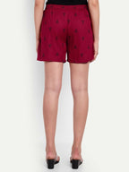 Alvano Printed Green, Maroon Boxer Shorts, Night Shorts, Regular Shorts, Bermuda Shorts | Grocsy