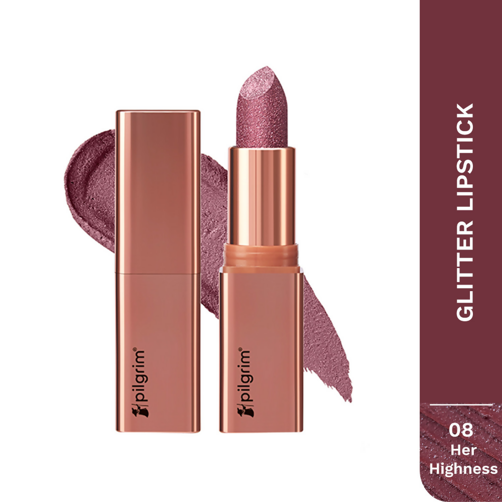 Pilgrim Glitter Lipstick With Matte Finish - Her Highness08 | Grocsy