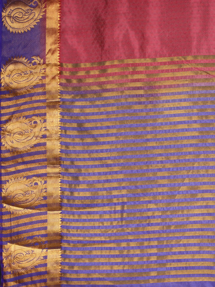 Kalamandir Woven Design Pink Pashmina Saree | Grocsy