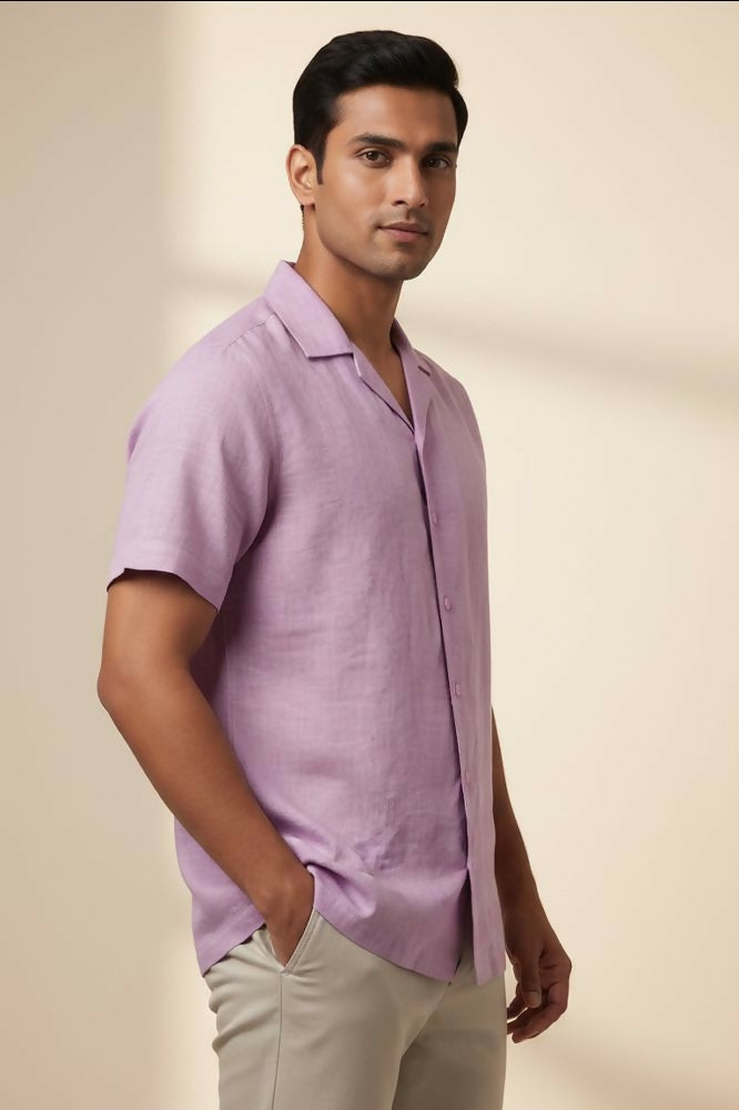 Lilac Drift — Lilac Linen Shirt by Hilo Design | Grocsy