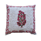 The Decor Nook Pink Floral With Pink Border Cushion Cover | Grocsy