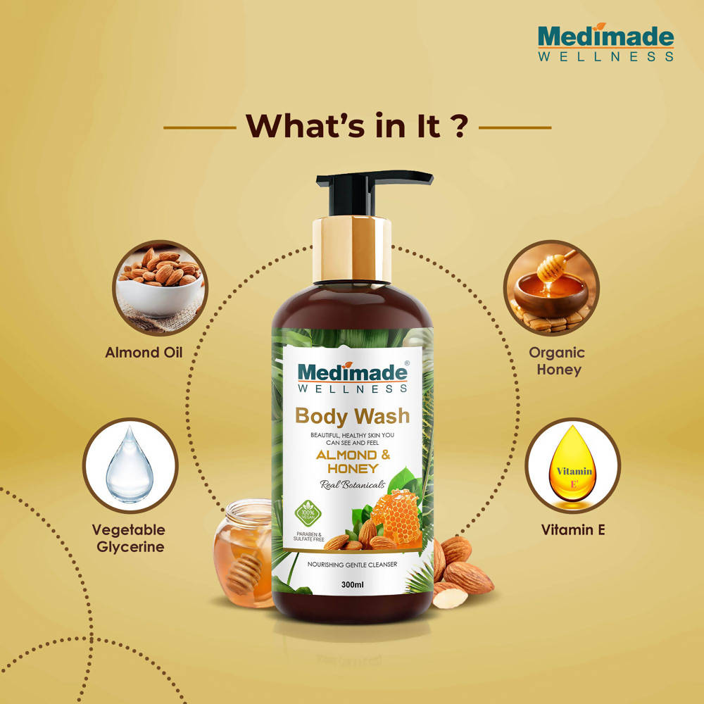 Medimade Wellness Almond & Honey Body Wash | Grocsy