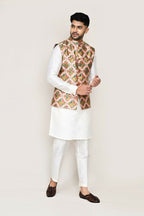 Joban Fashion Printed Colored Art Silk Printed Work Men's Jacket | Grocsy