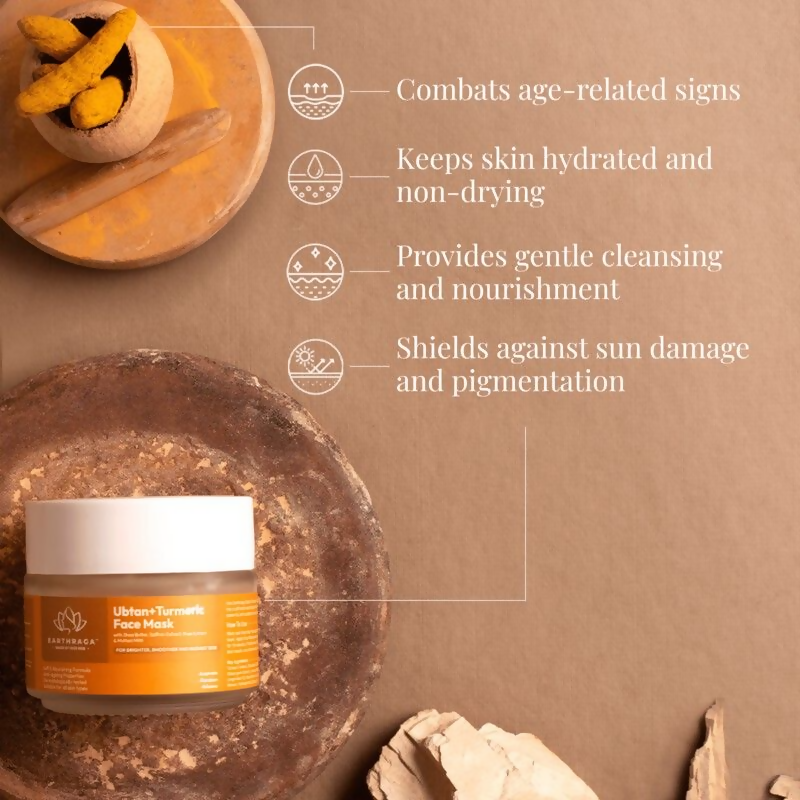 Earthraga Ubtan And Turmeric Face Mask | Grocsy