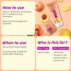PLIX The Plant Fix Peaches & Lemon Detan Bump Eraser Scrub - Removes Tan & Restores Skin’s Moisture, Reduces Dark Spots | Grocsy
