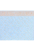 Joban Fashion Light Blue Crepe Chiffon Pure Handloom Banarasi Silk Saree | Grocsy