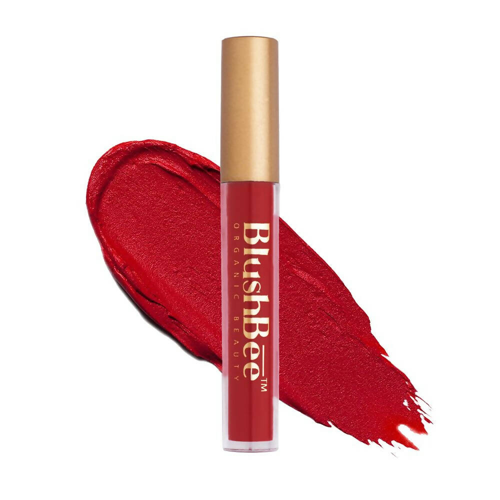 BlushBee Organic Beauty Lip Nourishing Liquid Lipstick - Reddish Maroon | Grocsy