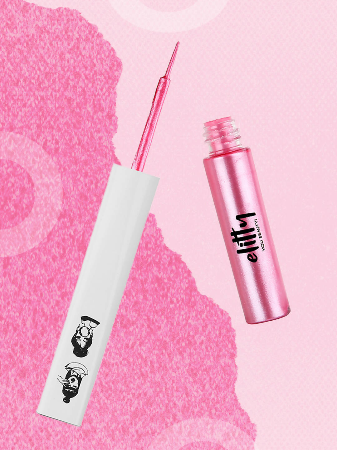 Elitty Pink Pop Color Metallic Finish Liquid Eyeliner - Space Goddess (Pink) | Grocsy