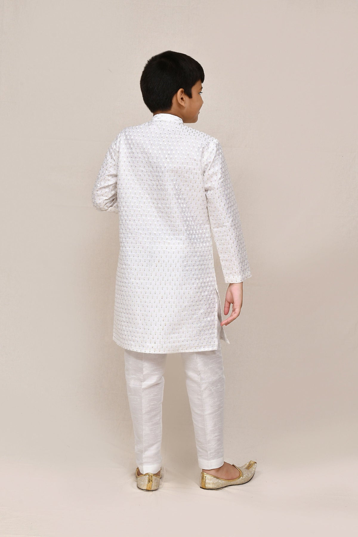 Joban Fashion Art Silk With Thread & Sequence Work White Kurta With Straight Fit Pant | Grocsy