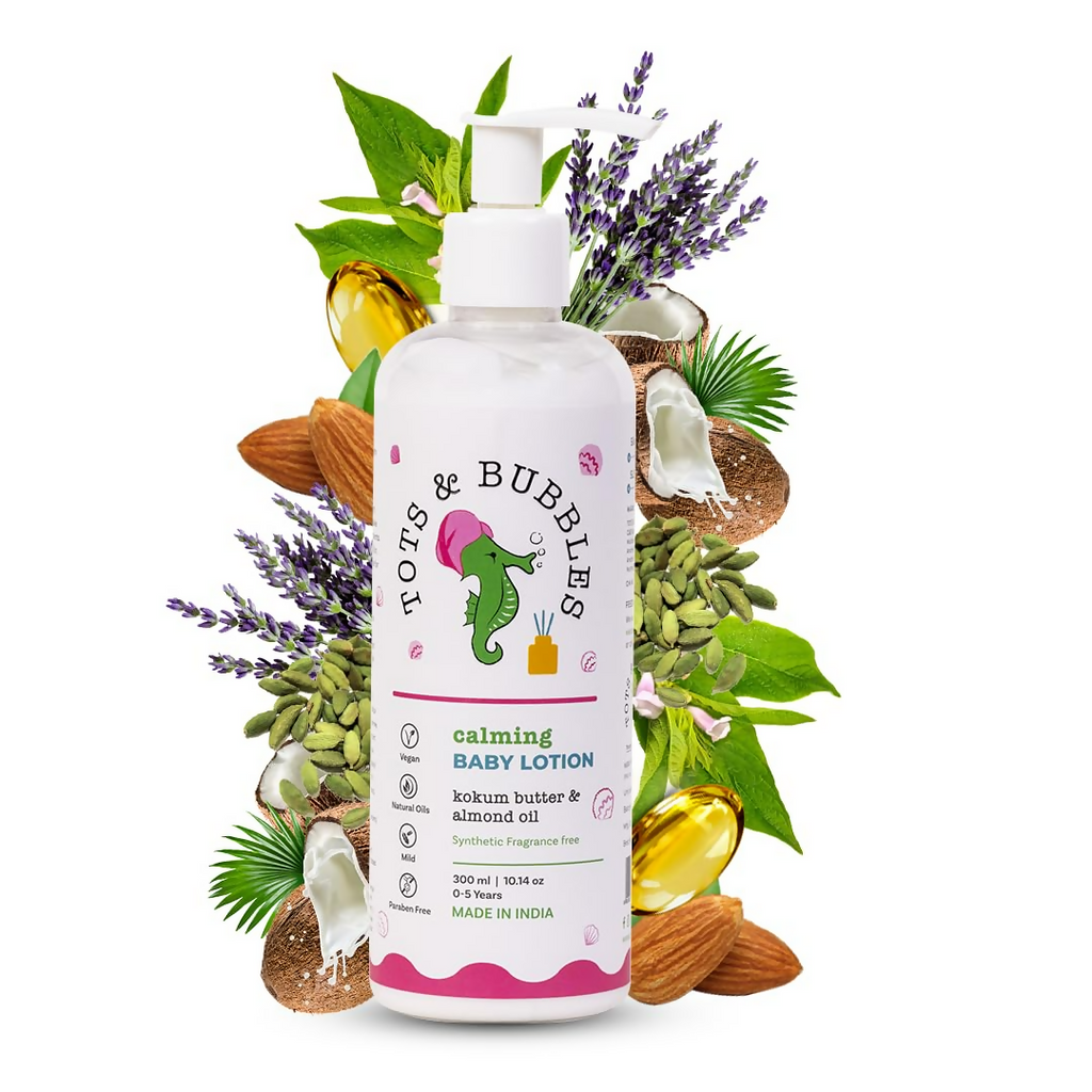 Tots & Bubbles Calming Baby Body Lotion with Kokum Butter & Sweet Almond Oil | Grocsy