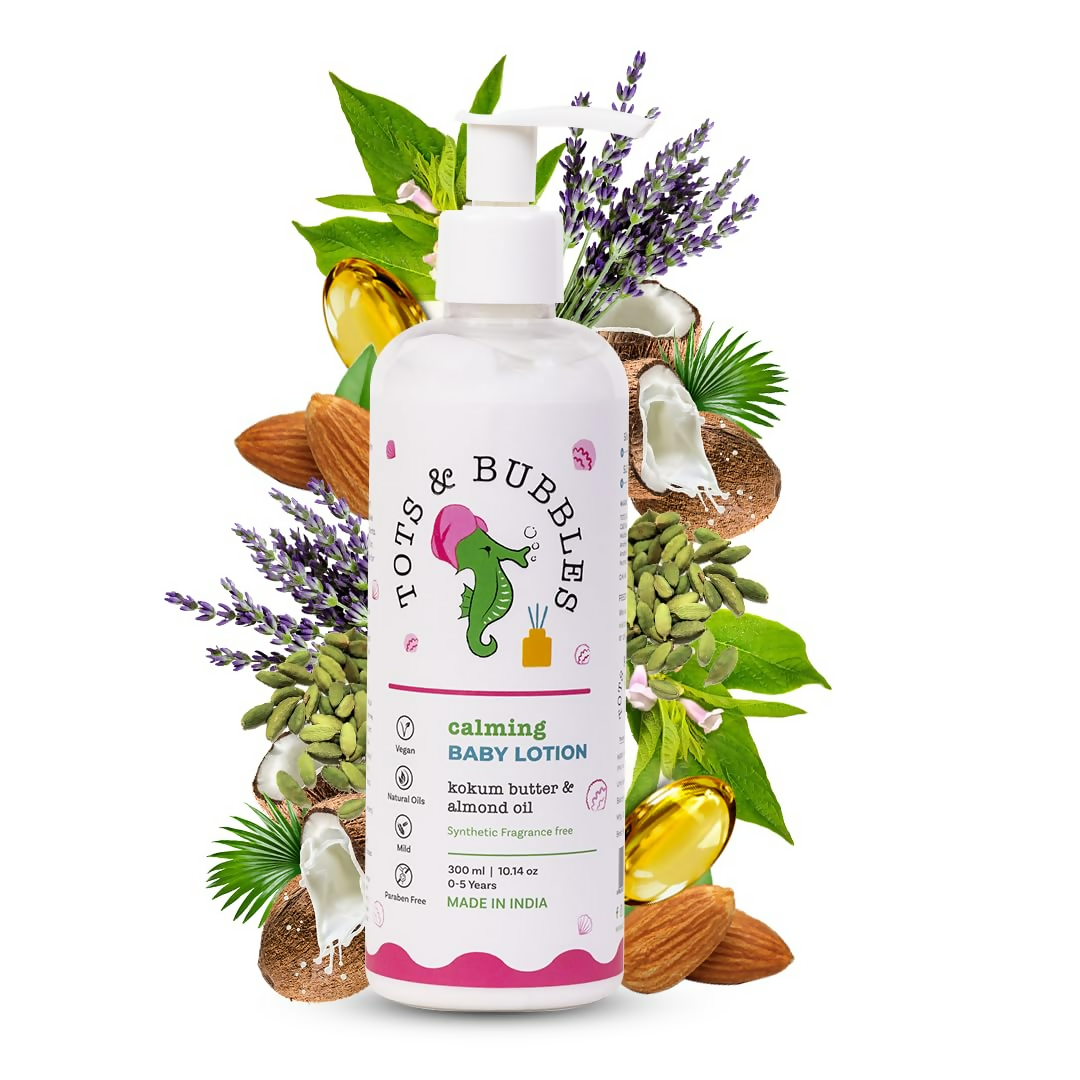Tots & Bubbles Calming Baby Body Lotion with Kokum Butter & Sweet Almond Oil | Grocsy