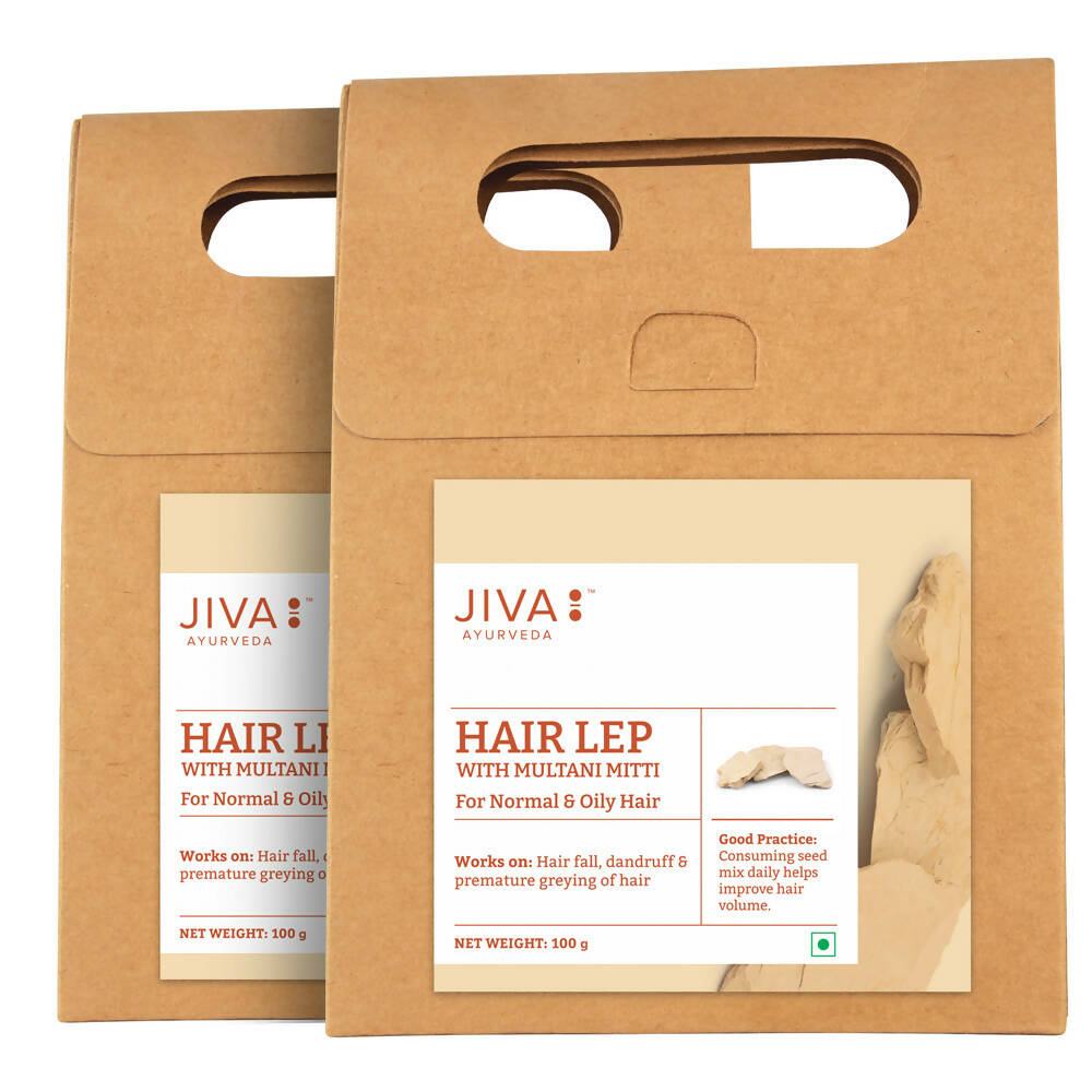 Jiva Ayurveda Hair Lep with Multani Mitti | Grocsy