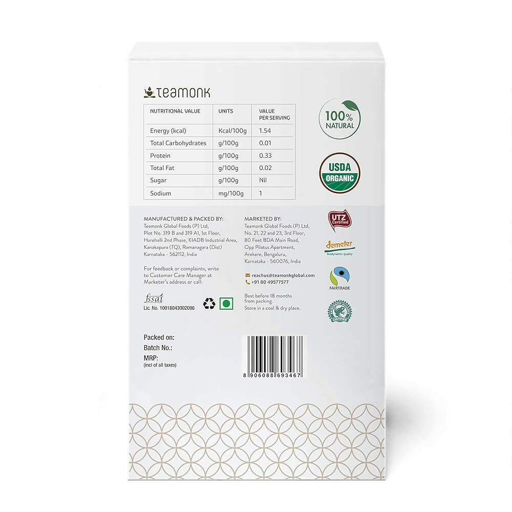 Teamonk Darjeeling Kimaya White Tea (Makes 50 Cups) | Grocsy