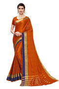 Vamika Orange Cotton Silk Weaving Saree (Rimi Checks Orange) | Grocsy