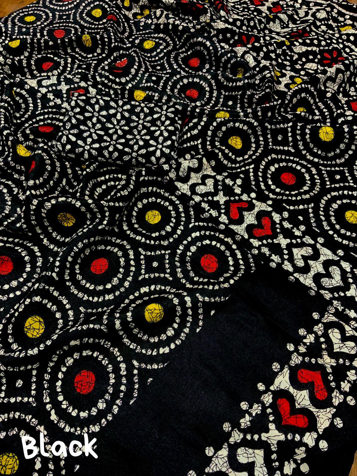 Black Silk Blend Ethnic Motifs Saree with Unstitched Blouse - A2M | Grocsy