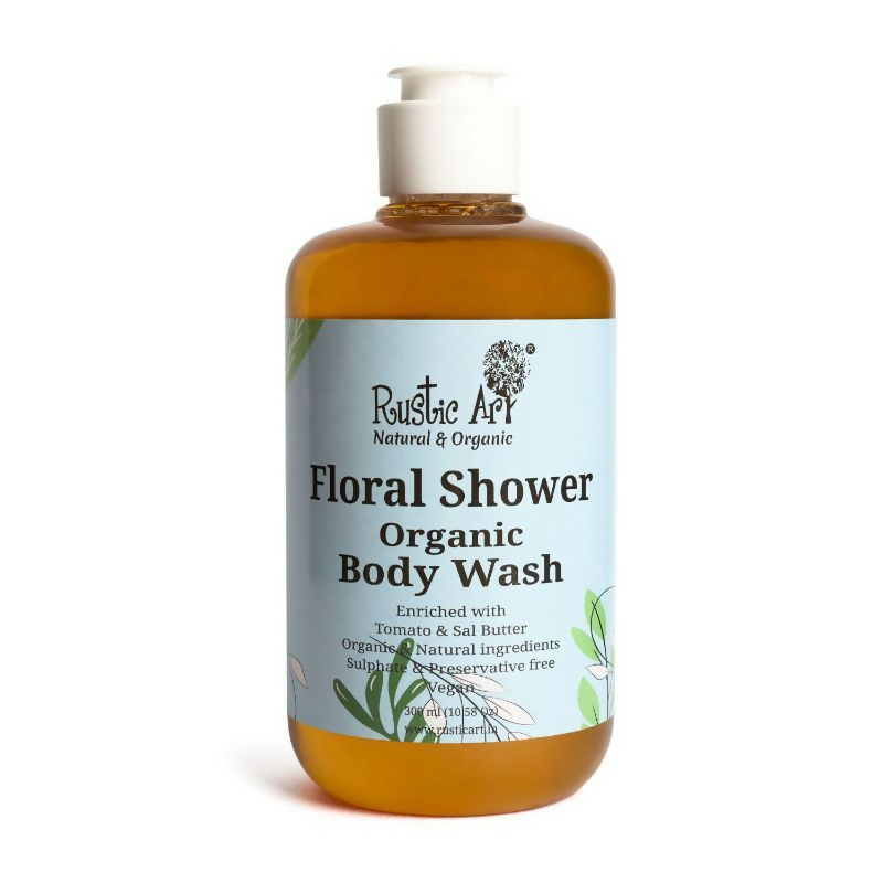 Rustic Art Organic Floral Shower Body Wash | Grocsy